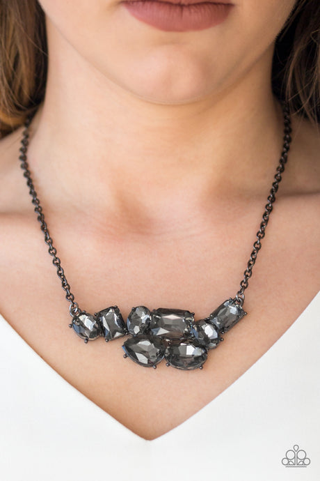 Paparazzi ~ Urban Dynasty ~ Black/Gunmetal Hematite Necklace Set