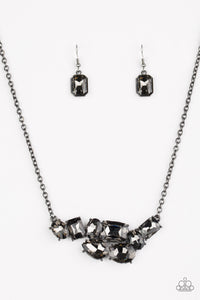 Paparazzi ~ Urban Dynasty ~ Black/Gunmetal Hematite Necklace Set