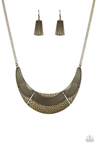 Paparazzi ~ Utterly Untamable ~ Brass Necklace Set