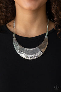 Paparazzi ~ Utterly Untamable ~ Silver Necklace Set