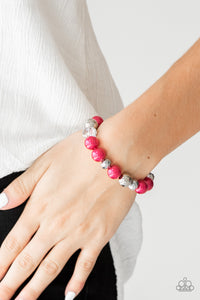 Paparazzi ~ The Big-Leaguer ~ Pink Necklace and Bracelet Set