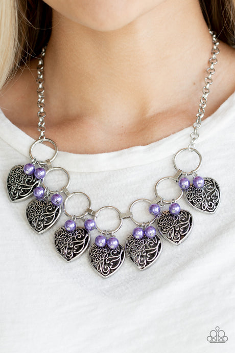 Paparazzi ~ Very Valentine ~ Purple Necklace Set