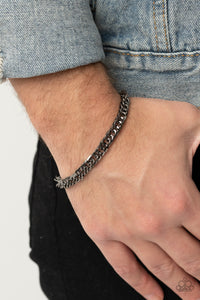 Paparazzi ~ Valiant Victor ~ Men's Black Urban Necklace and Bracelet Set