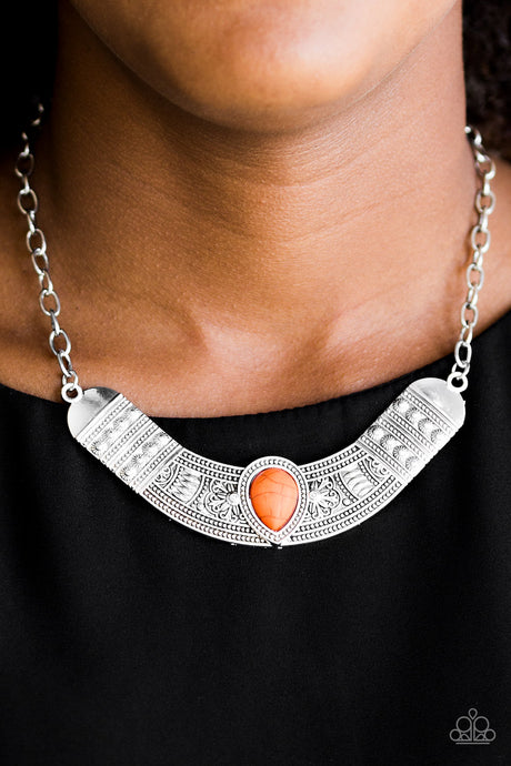 Paparazzi ~ Very Venturous ~ Orange Necklace and Bracelet Set