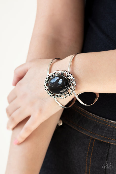 Paparazzi ~ Vibrantly Vibrant ~ Black Cuff Bracelet