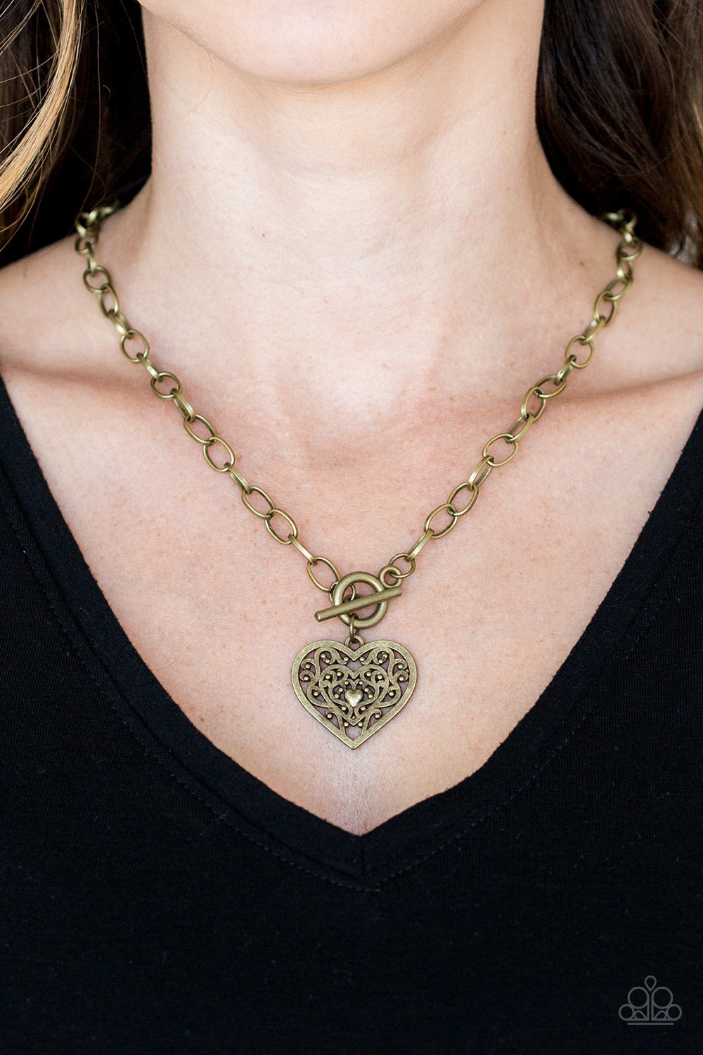 Paparazzi ~ Victorian Romance ~ Brass Necklace Set