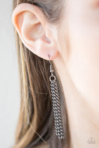Paparazzi ~ Victorian Virtue ~ Black Gunmetal Necklace Set
