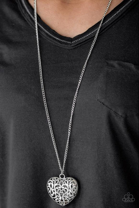 Paparazzi ~ Victorian Virtue ~ Silver Necklace Set