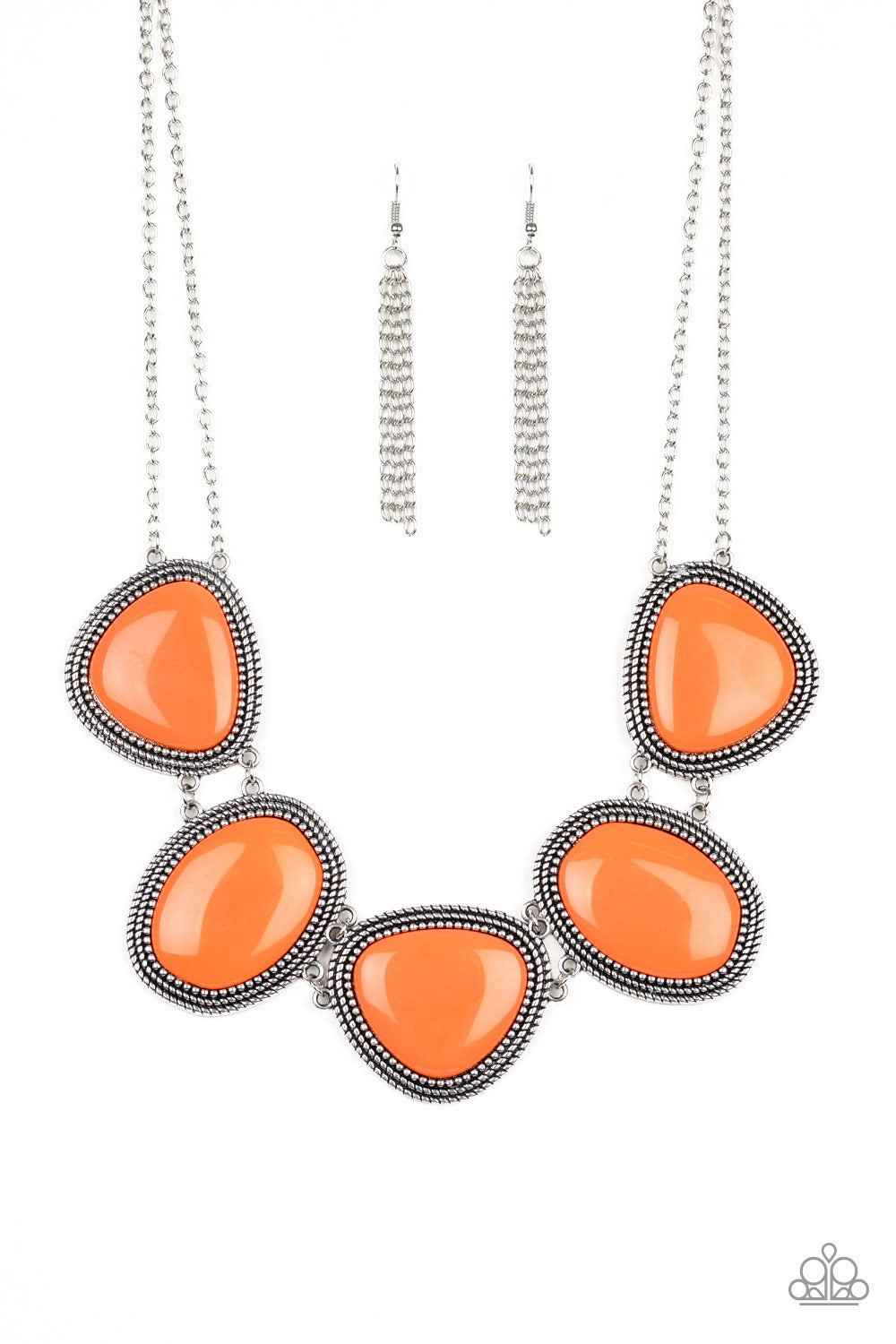 Paparazzi ~ Viva La VIVID ~ Orange Necklace Set