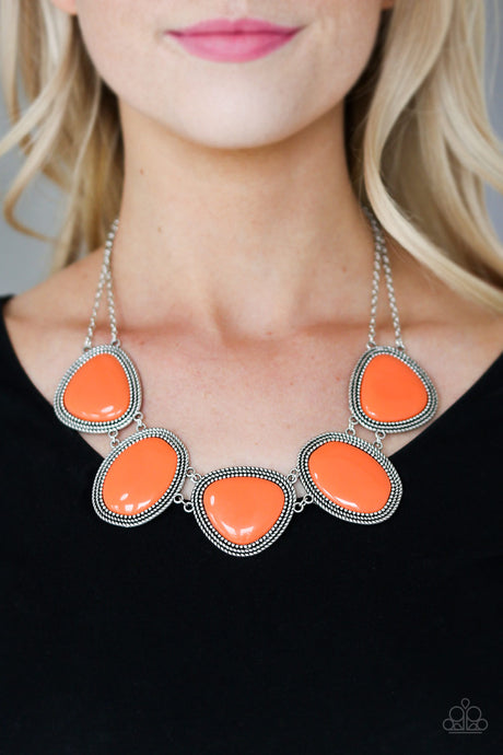 Paparazzi ~ Viva La VIVID ~ Orange Necklace Set