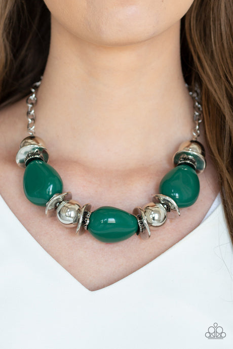 Paparazzi ~ Vivid Vibes ~ Green Necklace Set