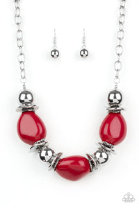 Paparazzi ~ Vivid Vibes ~ Red Necklace Set
