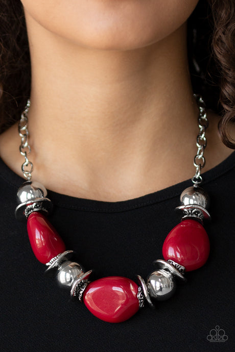 Paparazzi ~ Vivid Vibes ~ Red Necklace Set