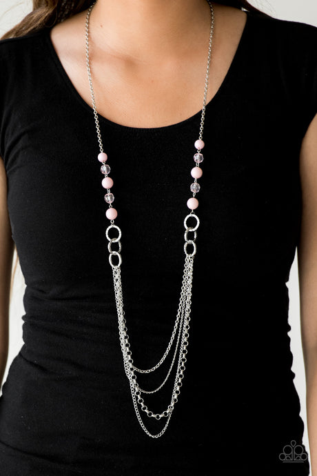 Paparazzi ~ Vividly Vivid ~ Pink Necklace Set