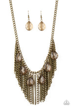 Load image into Gallery viewer, Paparazzi ~ Vixen Conviction ~ Brass Necklace Set