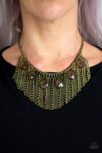 Load image into Gallery viewer, Paparazzi ~ Vixen Conviction ~ Brass Necklace Set