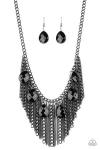 Paparazzi ~ Vixen Conviction ~ Gold Necklace Set