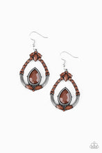 Load image into Gallery viewer, Paparazzi ~ Vogue Voyager ~ Brown Earrings
