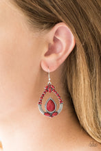 Load image into Gallery viewer, Paparazzi ~ Vogue Voyager ~ Red Earrings