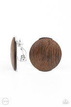 Load image into Gallery viewer, Paparazzi ~ WOODWORK It ~ Brown Clip-On Earrings