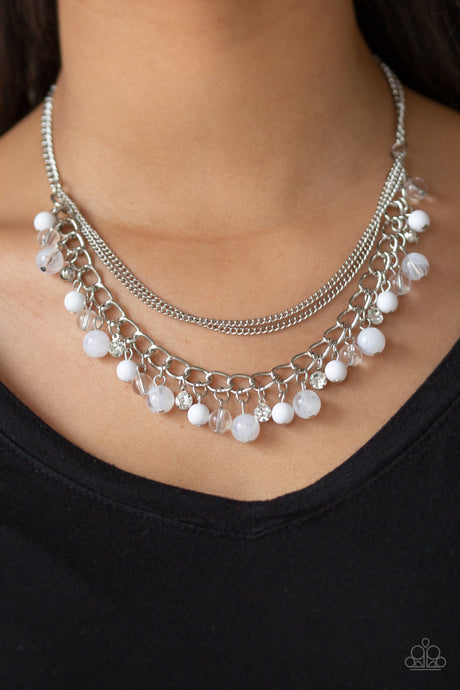 Paparazzi ~ Wait and SEA ~ White Necklace Set