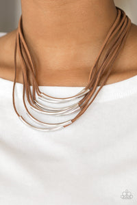 Paparazzi ~ Walk The WALKABOUT ~ Brown Necklace Set
