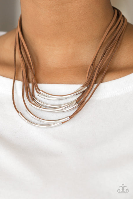 Paparazzi ~ Walk The WALKABOUT ~ Brown Necklace Set