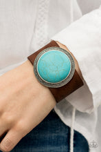 Load image into Gallery viewer, Paparazzi ~ Wander On Repeat ~ Blue Turquoise Stone Bracelet (Fashion Fix Exclusive)