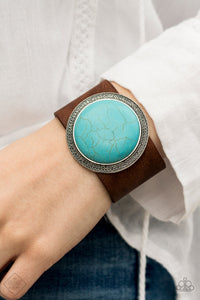 Paparazzi ~ Wander On Repeat ~ Blue Turquoise Stone Bracelet (Fashion Fix Exclusive)