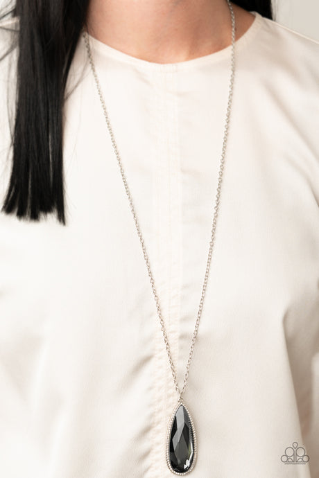 Paparazzi ~ Watch Out For REIGN ~ Silver Necklace Set