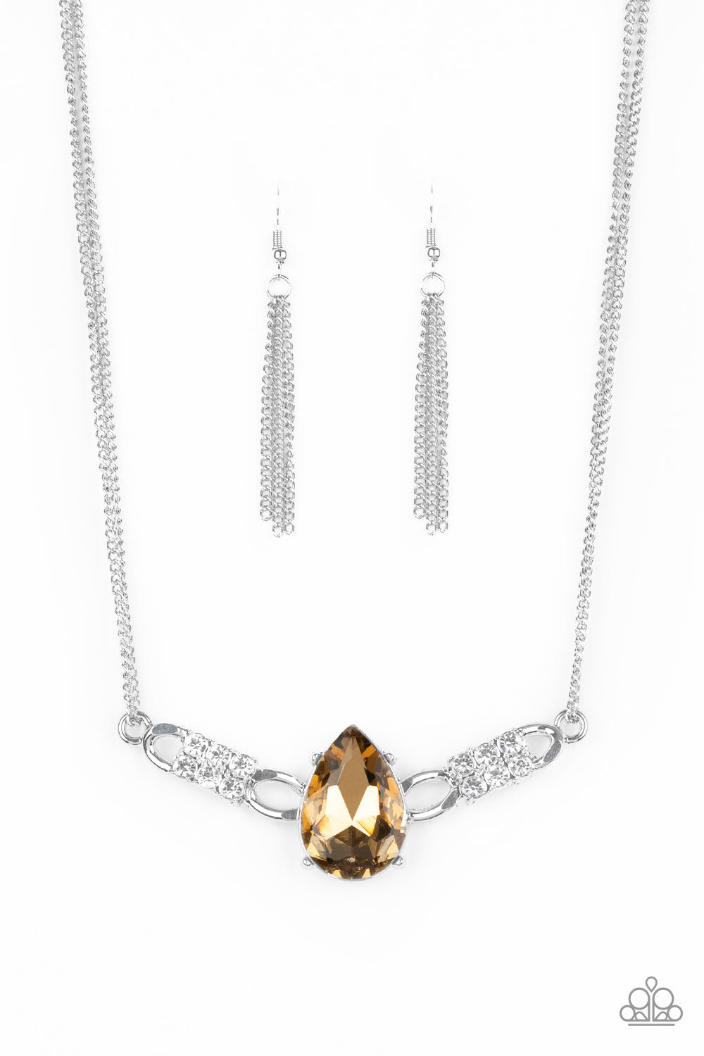 Paparazzi ~ Way To Make An Entrance ~ Brown Necklace Set