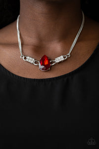 Paparazzi ~ Way To Make An Entrance ~ Red Necklace Set