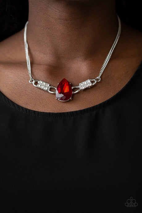 Paparazzi ~ Way To Make An Entrance ~ Red Necklace Set
