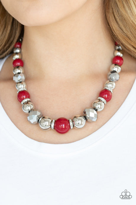 Paparazzi ~ Weekend Party ~ Red Necklace Set