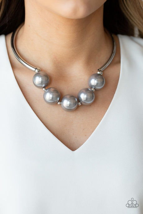 Paparazzi ~ Welcome To Wall Street ~ Silver Pearl  Necklace Set