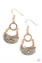 Load image into Gallery viewer, Paparazzi ~ West Side Wild ~ Gold Earrings