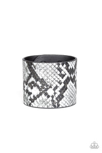Paparazzi ~ What's HISS Is Mine ~ Silver Python Print Urban Bracelet