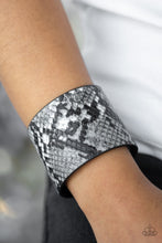 Load image into Gallery viewer, Paparazzi ~ What&#39;s HISS Is Mine ~ Silver Python Print Urban Bracelet