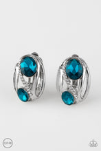 Load image into Gallery viewer, Paparazzi ~ Wheres The FIREWORK? ~ Blue Clip-On Earrings