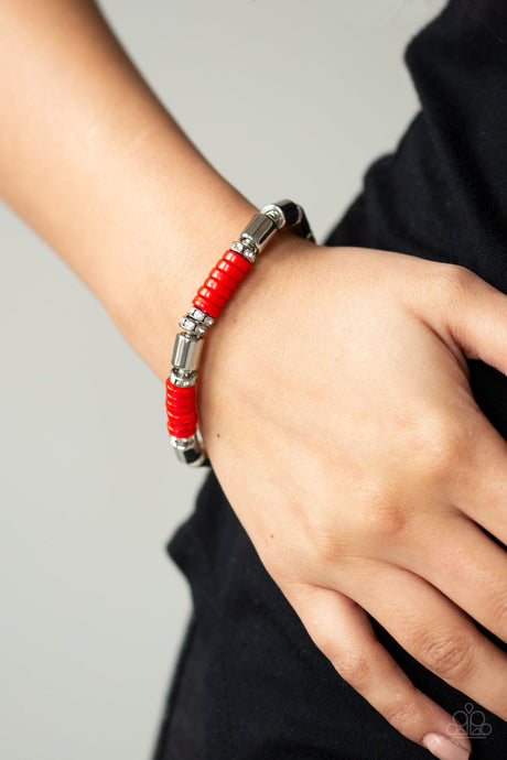 Paparazzi ~ Whimsical Wanderer ~ Red Bracelet