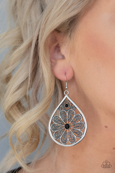 Paparazzi ~ Whimsy Dreams ~ Black Earrings