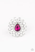 Load image into Gallery viewer, Paparazzi ~ Who&#39;s Counting? ~ Pink Ring with stretchy band  (Life of the Party Exclusive)