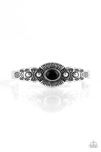 Paparazzi ~ Wide Open Mesas ~ Black  Cuff Bracelet