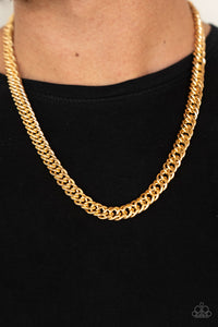 Paparazzi ~ Winners Circle ~ Men's Gold Urban Necklace