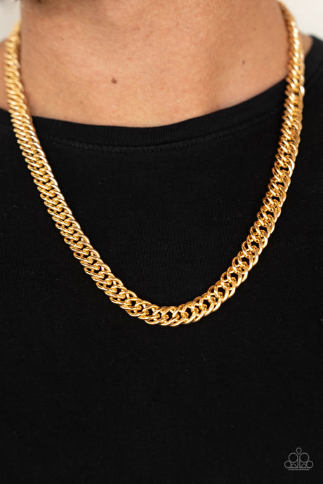 Paparazzi ~ Winners Circle ~ Men's Gold Urban Necklace