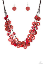 Load image into Gallery viewer, Paparazzi ~ Wonderfully Walla Walla ~ Red Wooden Bead Necklace Set