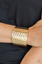 Load image into Gallery viewer, Paparazzi ~ Wonderfully Wonder Woman ~ Gold Cuff Bracelet