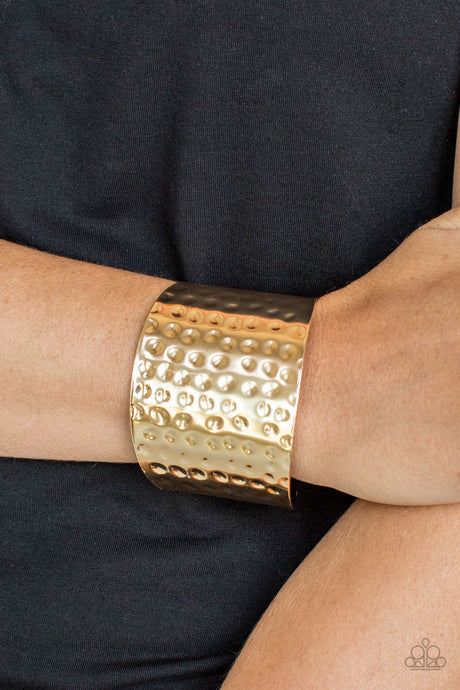 Paparazzi ~ Wonderfully Wonder Woman ~ Gold Cuff Bracelet