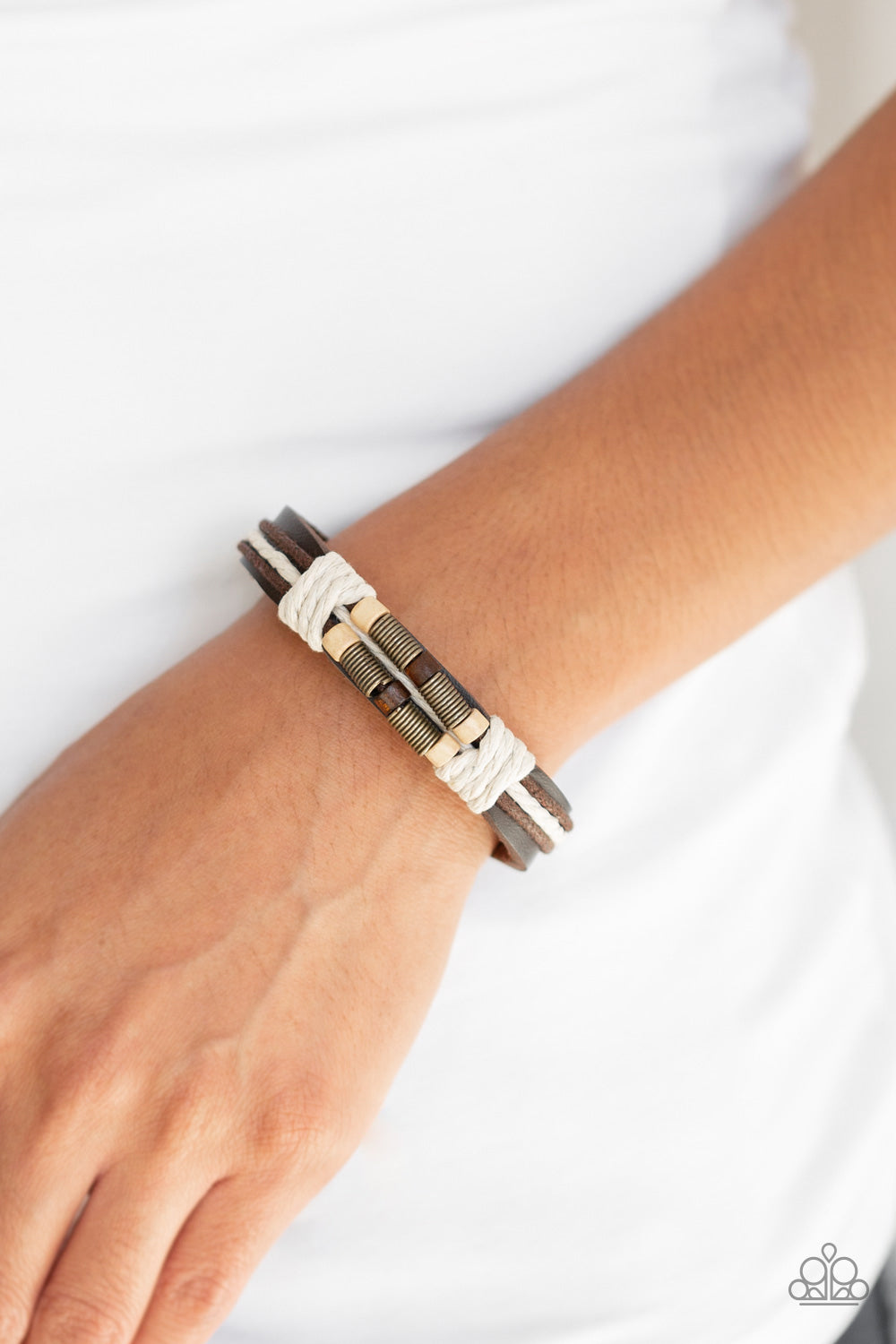Paparazzi ~ Wonderfully Woodsy ~ Brown Urban Bracelet