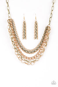 Paparazzi ~ Word On The Street ~ Brass Necklace Set